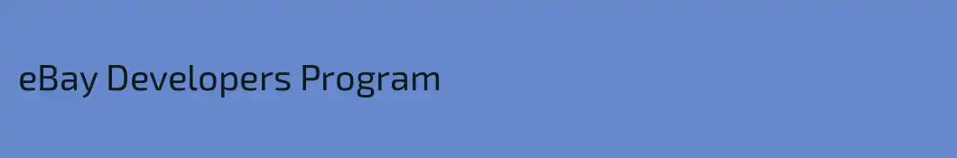 eBay Developers Program
